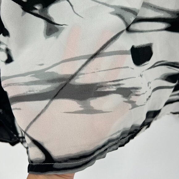 Bryn‎ Walker Abstract Print Shift Tunic Dress Size S Sheer Artsy Lagenlook - Picture 6 of 12